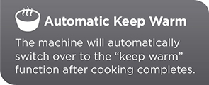 Cooker automatically switches to the 